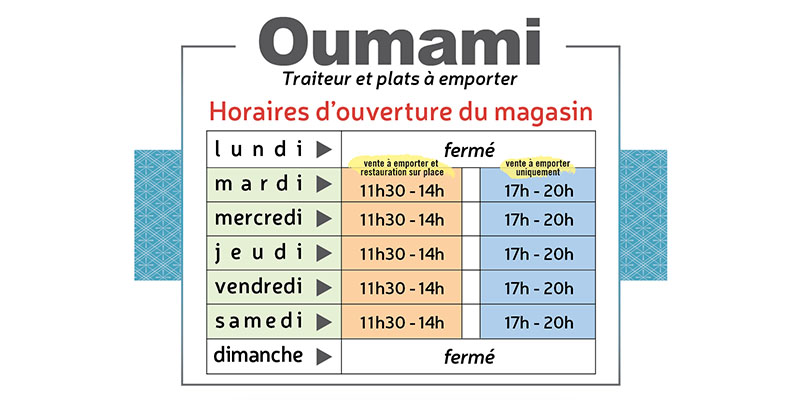 horaires d'ouverture