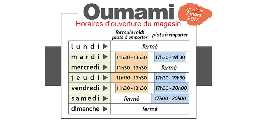 horaires 2017